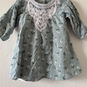 Floral Green Kids Top